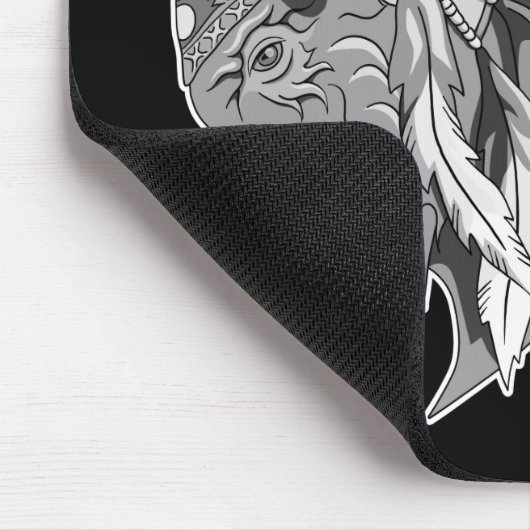 Buffelkop met indiaans adres muismat (Hoek)