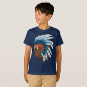 Buffelkop met indiaans adres t-shirt (Voorkant volledig)