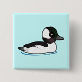 Buffelkop Vierkante Button 5,1 Cm (Voorkant)