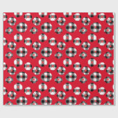 Buffellakventiel op rood cadeaupapier (Vlak)