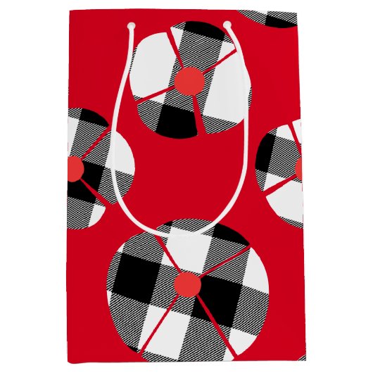 Buffellakventiel op rood medium cadeauzakje (Voorkant)