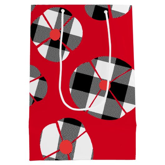 Buffellakventiel op rood medium cadeauzakje (Achterkant)