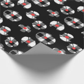 Buffellakventiel op zwart cadeaupapier (Hoek)