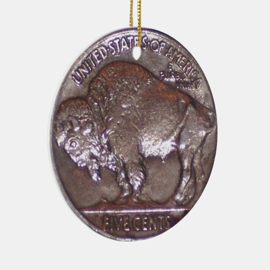 Buffelnikkel Keramisch Ornament (Rechts)