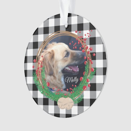 Buffelo Aangepaste dosis foto Acrylversiering Ornament (voorkant)