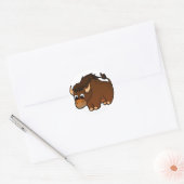 Buffelontwerp Ronde Sticker (Envelop)
