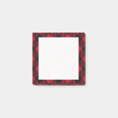 Buffelpatroon met rode en zwarte cheque post-it® notes (Voorkant)