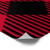 Buffelpatroon met rode en zwarte cheque poster (Hoek)