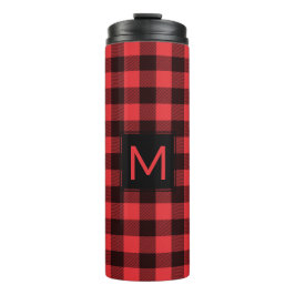 Buffelplaat met monogram thermosbeker