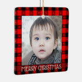 Buffelplaat met sterren Aangepaste naam en foto Keramisch Ornament (Rechts)