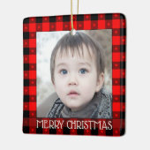 Buffelplaat met sterren Aangepaste naam en foto Keramisch Ornament (Links)