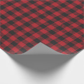 Buffelplaat rode en zwarte landen cadeaupapier (Hoek)