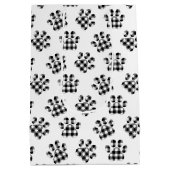 Buffelpoetschilderafdrukken op wit medium cadeauzakje (Achterkant)