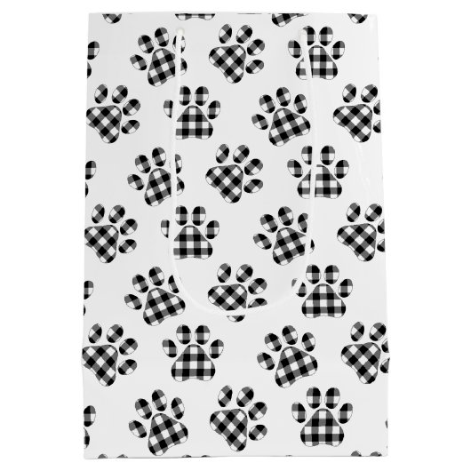 Buffelpoetschilderafdrukken op wit medium cadeauzakje (Achterkant)