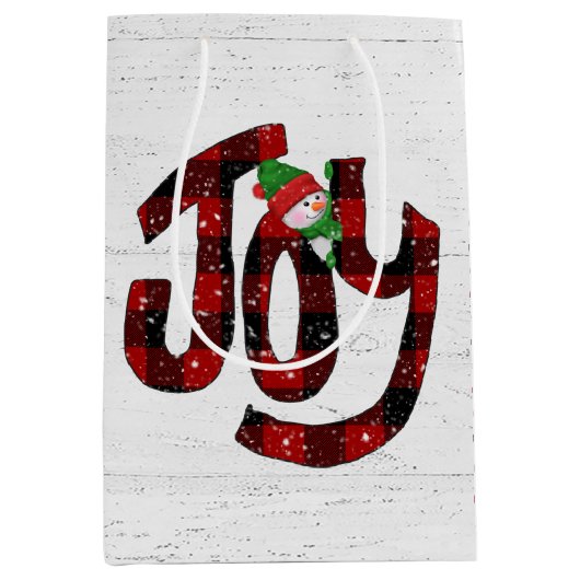 Buffelpootwieg op gewitwasd hout medium cadeauzakje (Voorkant)