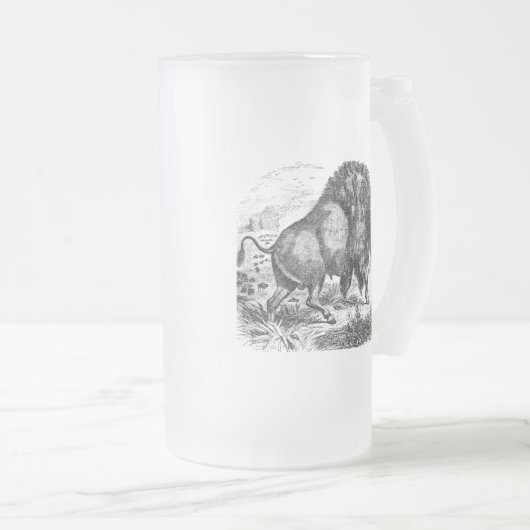  buffelretrospectie van het biondier matglas bierpul (Voorkant rechts)