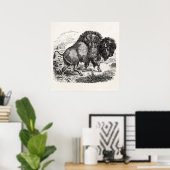  buffelretrospectie van het biondier poster (Thuiskantoor)