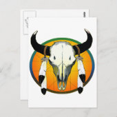 buffelschedel briefkaart (Voorkant / Achterkant)