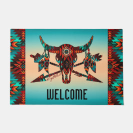 Buffelschedel en pijldoormat deurmat