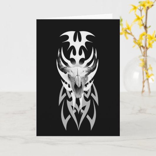 Buffelschedel Kaart (Gele Bloem)