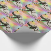 Buffelschedel op Waterverf achtergrond Cadeaupapier (Hoek)