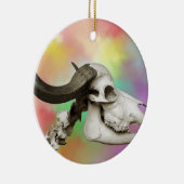 Buffelschedel op Waterverf achtergrond Keramisch Ornament (Rechts)