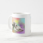 Buffelschedel op Waterverf achtergrond Koffiemok (Voorkant links)