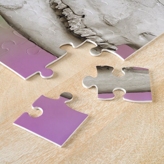 Buffelschedel op Waterverf achtergrond Legpuzzel (Zijkant)