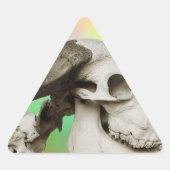 Buffelschedel op Waterverf achtergrond Sticker (Voorkant)