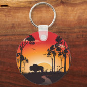 Buffelsilhouet Sleutelhanger (Voorkant)