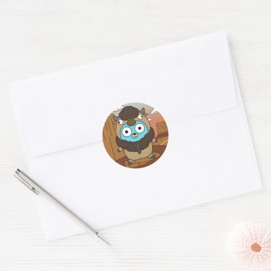 BuffelSticker Ronde Sticker (Envelop)