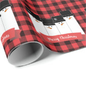Buffelstinkpapier voor kerstbekroonde Snowman Cadeaupapier (Rol Hoek)