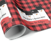 Buffelstinkpapier voor kerstbekroonde Snowman Cadeaupapier (Rol Hoek)