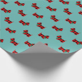 Buffelstinktschildpad met kersttschilfers cadeaupapier (Hoek)