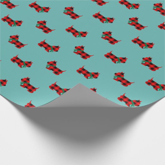 Buffelstinktschildpad met kersttschilfers cadeaupapier (Hoek)