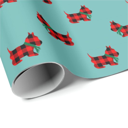 Buffelstinktschildpad met kersttschilfers cadeaupapier (Rol Hoek)