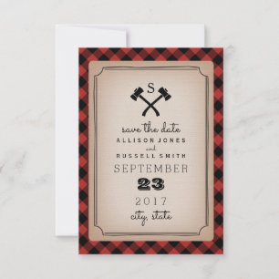 Buffeltoonmonogrammen plus de datum bewaren save the date