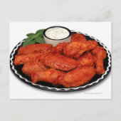 Buffelvleugels met blauwe kaas briefkaart (Voorkant)