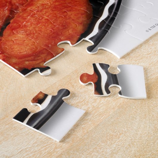 Buffelvleugels met blauwe kaas legpuzzel (Zijkant)