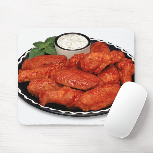 Buffelvleugels met blauwe kaas muismat (Met muis)