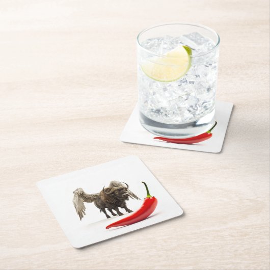 Buffelvleugels met chili peper kartonnen onderzetters (Insitu)