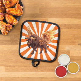 Buffelvleugels met Oranje Starburst Pannenlap