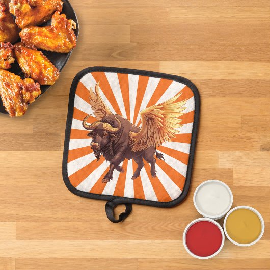 Buffelvleugels met Oranje Starburst Pannenlap