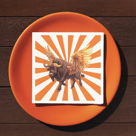 Buffelvleugels met Oranje Starburst Servet