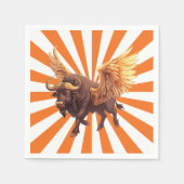 Buffelvleugels met Oranje Starburst Servet (Voorkant)