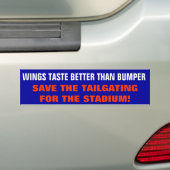 Buffelvleugels smaken beter dan bumperkleuring bumpersticker (Op auto)