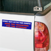 Buffelvleugels smaken beter dan bumperkleuring bumpersticker (Op Truck)