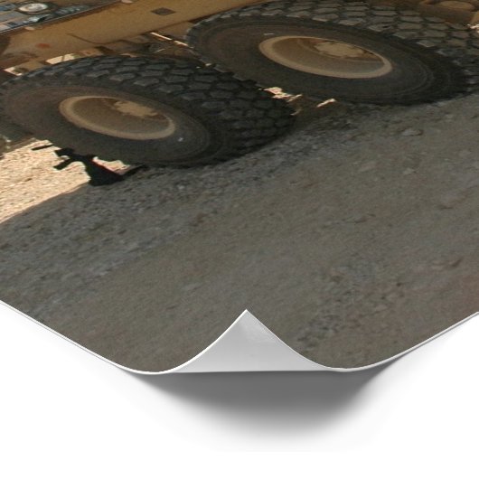 Buffelvoertuig met mijnbescherming poster (Hoek)