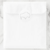 Buffelvorm Ronde Sticker (Tas)