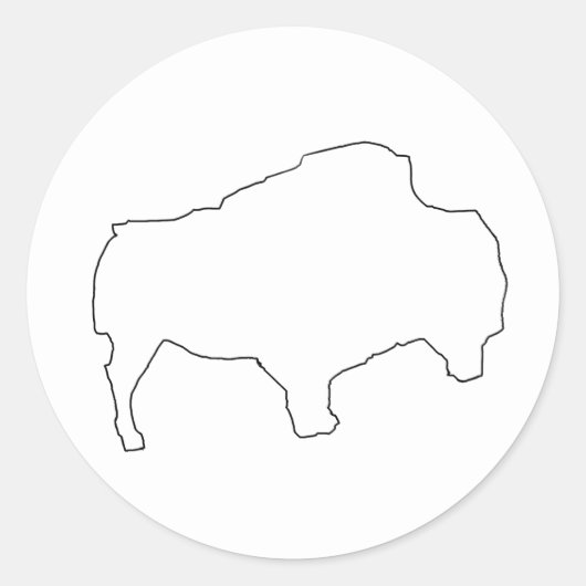 Buffelvorm Ronde Sticker (Voorkant)